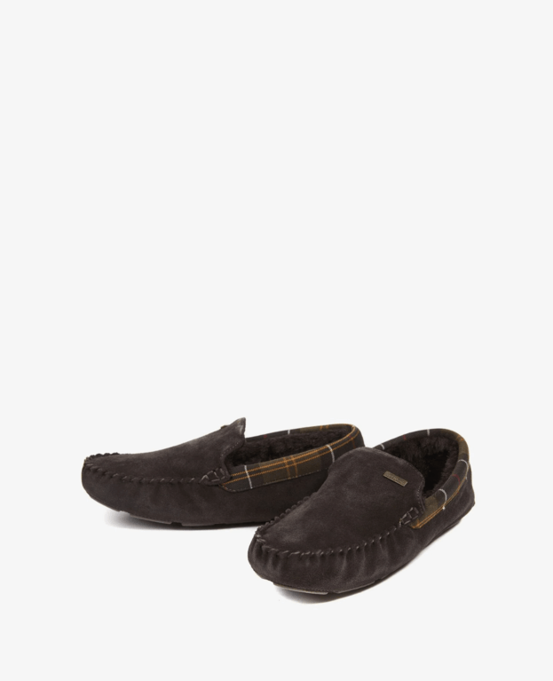 Barbour Monty Suede Slippers - Brown