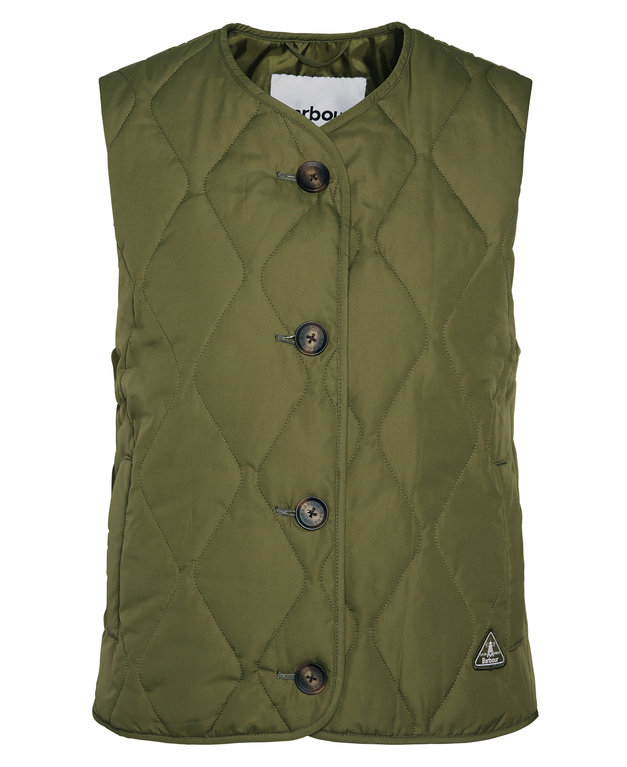 Barbour Kelley Quilted Gilet - Military Olive 