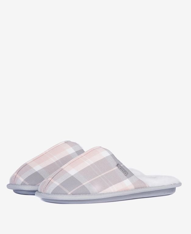 Barbour Maddie Slipper - Pink/Grey