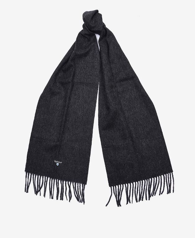 Barbour Plain Lambswool Scarf - Charcoal
