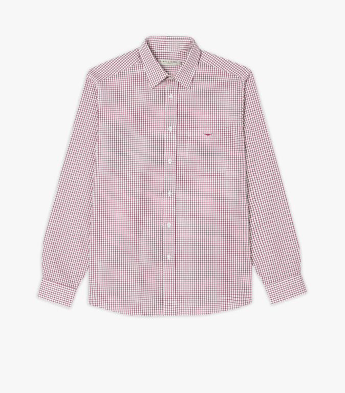 R.M.Williams Collins Long Sleeve Shirt - Burgundy