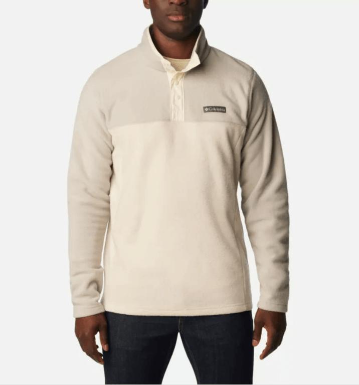 Columbia Men's Steens Mountain Half Snap Fleece - Dark Stone Flint Grey Chalk