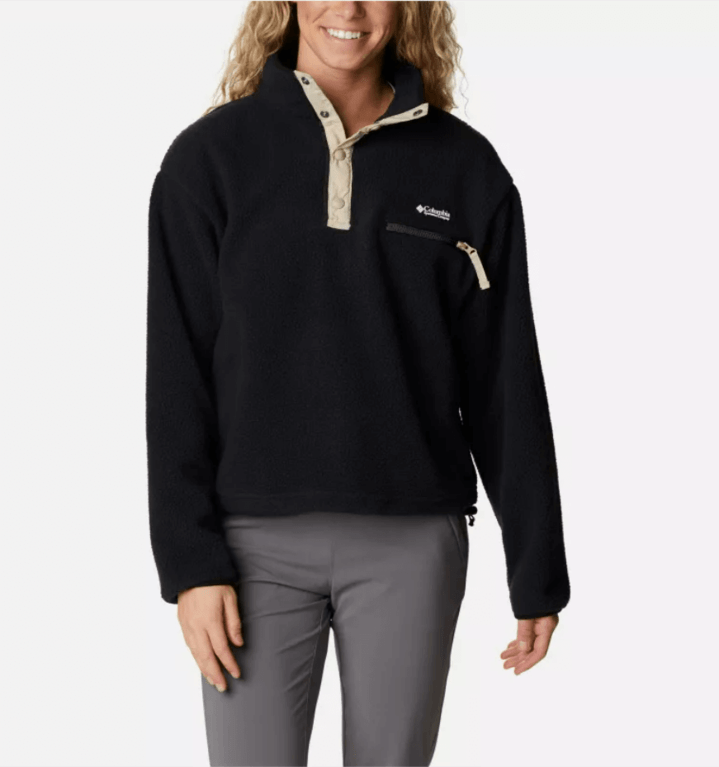 Columbia Women's Helvetia Cropped Half Snap Fleece - Black