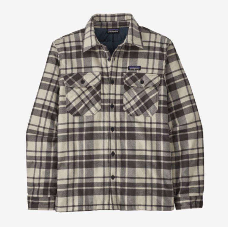 Patagonia Insulated Organic Cotton Midweight Fjord Flannel Shirt - Ice Caps: Smolder Blue