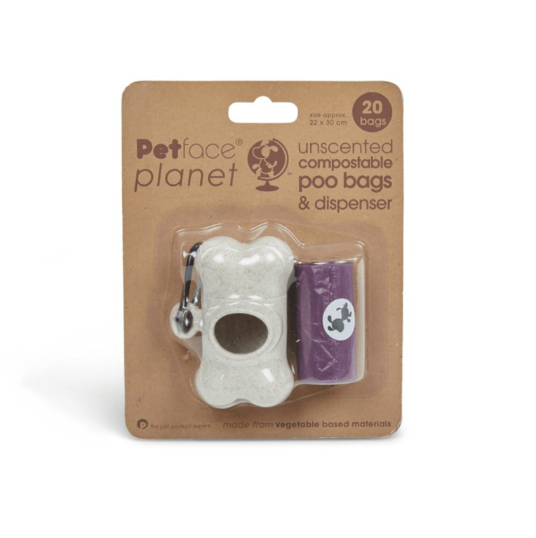 Petface Planet Compostable Poop Bag and Dispenser 