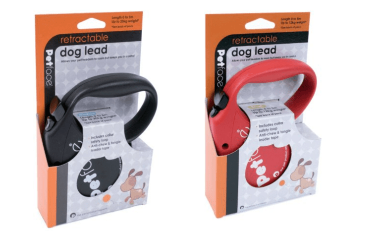 Petface Retractable Dog Lead - Red
