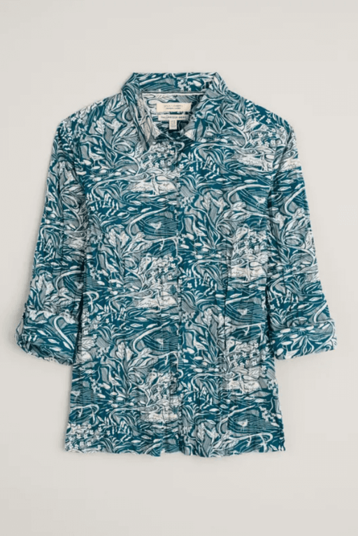 Seasalt Larissa Organic Cotton Shirt - Helford Birds Ocean Drift