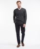 Barbour Essential Lambswool V-neck - Charcoal Thumbnail