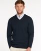 Barbour Pima Cotton V Neck Sweater - Navy Thumbnail