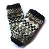 From The Source Winter Stripe Wrist Warmer  - Black and White Thumbnail