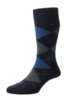 Pantherella Racton Merino Wool Socks  - Navy Thumbnail