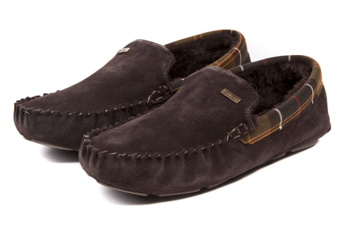 barbour monty slippers brown